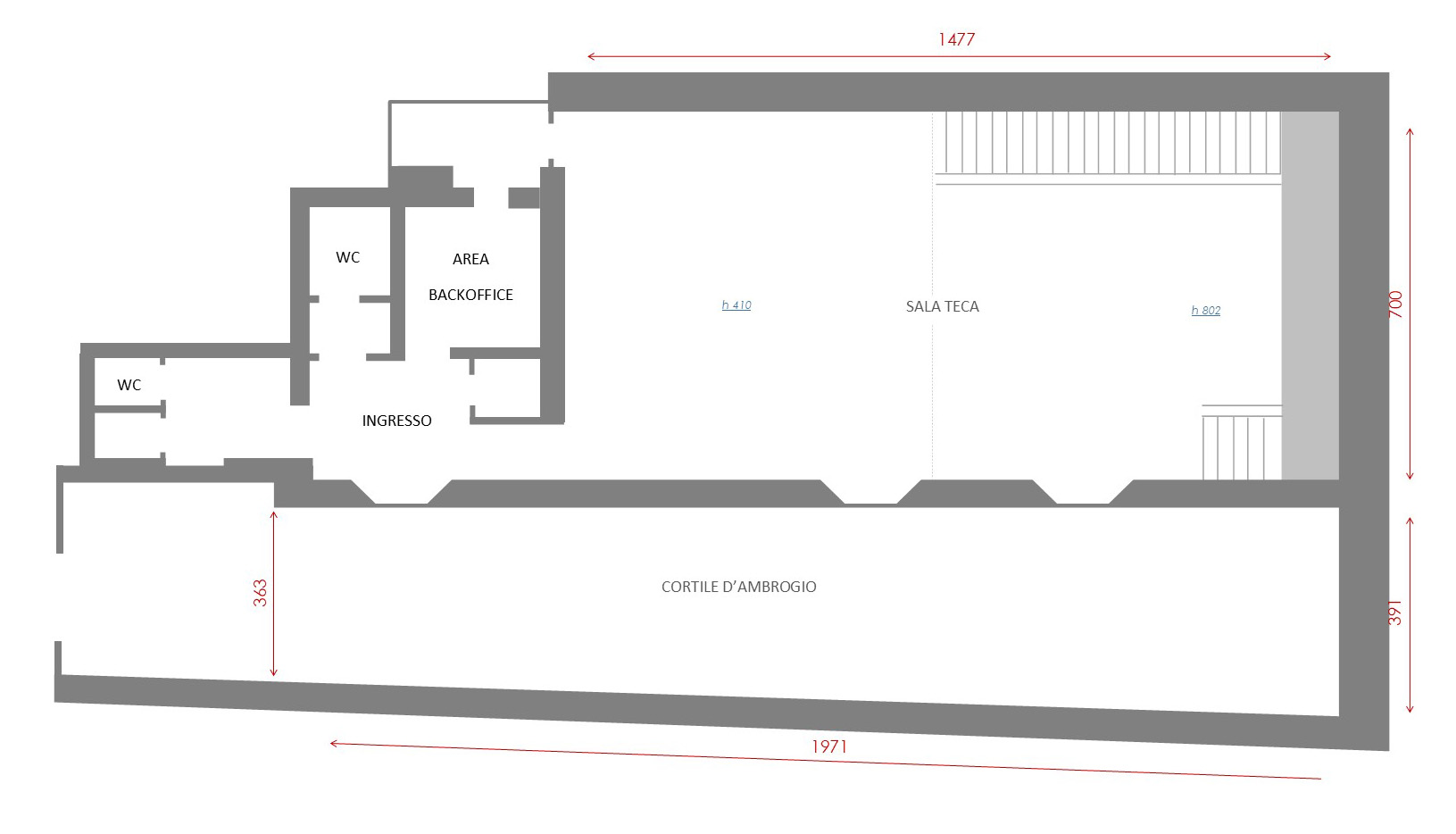 planimetria location, centro Brera, design week